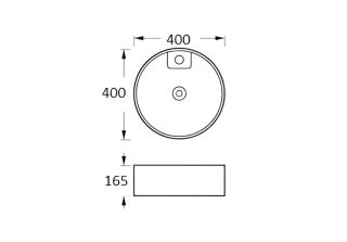 Раковина накладная Aquatek AQ5118-MW 40 см белый матовый